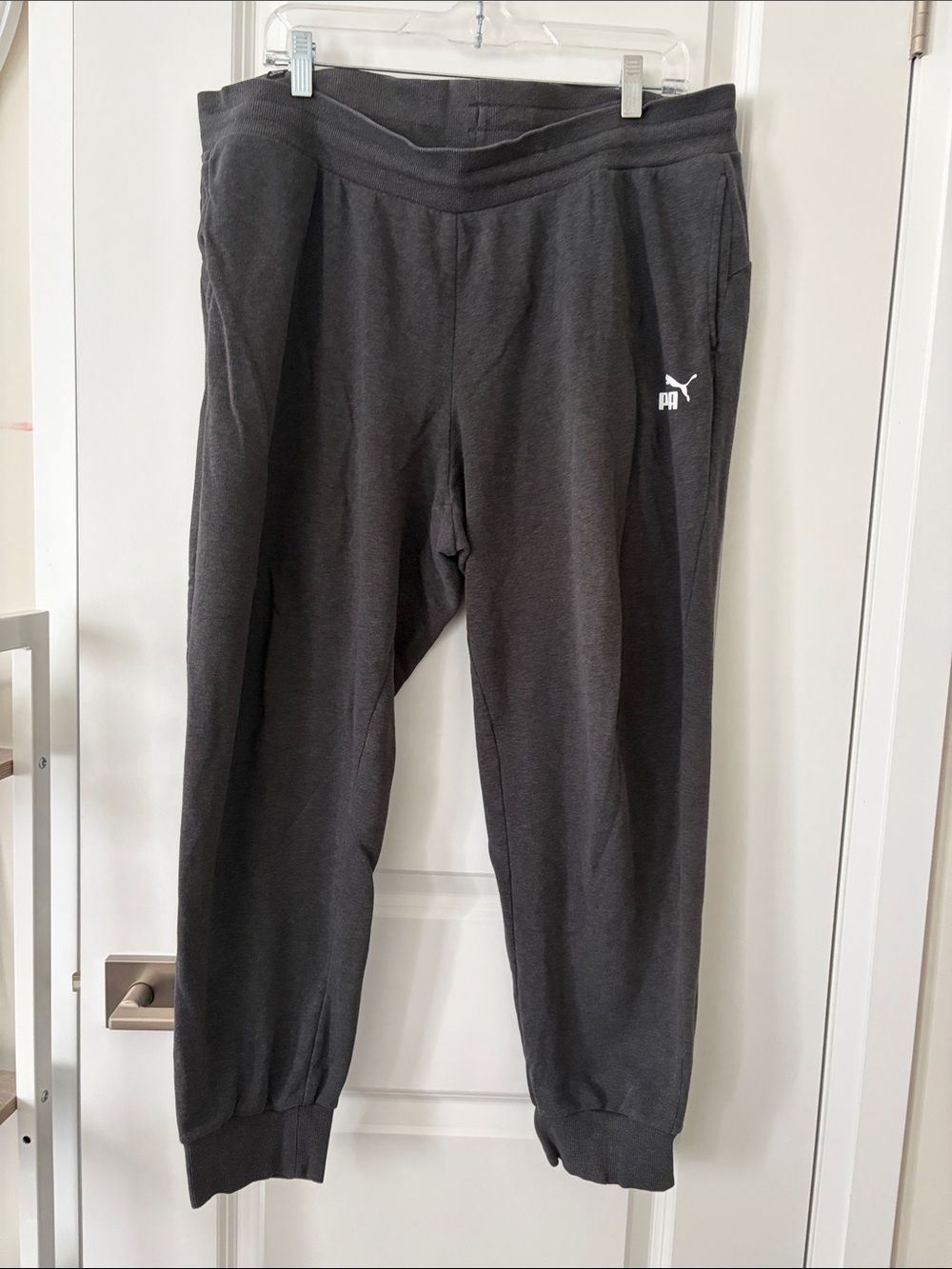 Puma Charcoal Black Logo Jogger Sweatpants